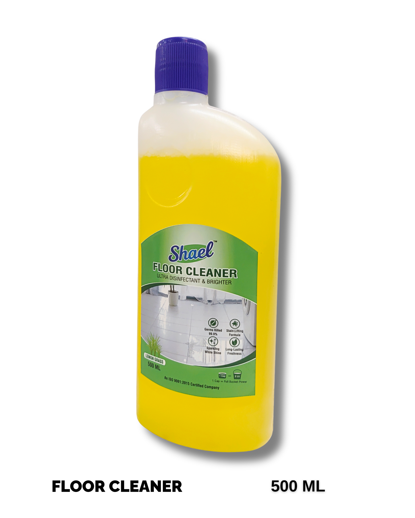 Lemon Floor Cleaner 500ml | Fresh Citrus Disinfectant for Tiles, Marble & Daily Home Use | Streak-Free Shine