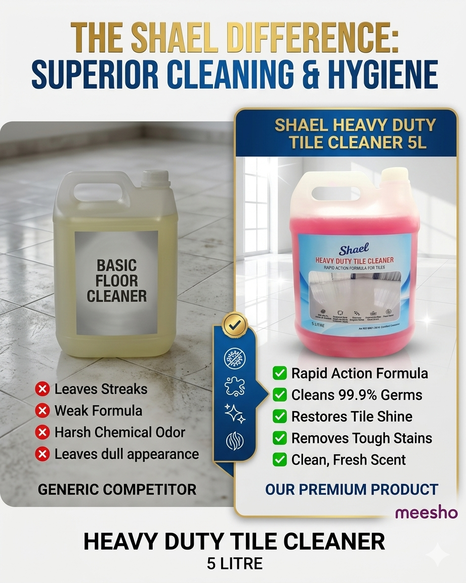 Heavy Duty Tile Cleaner 5 Litre | Professional Stain & Grout Remover for Ceramic, Porcelain & Vitrified Tiles | Bulk Commercial Pack