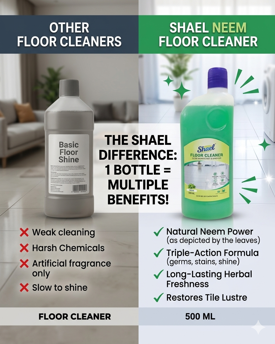 Neem Floor Cleaner 500ml | Natural Ayurvedic Disinfectant for Tiles, Marble & Daily Home Use | Safe for Kids & Pets