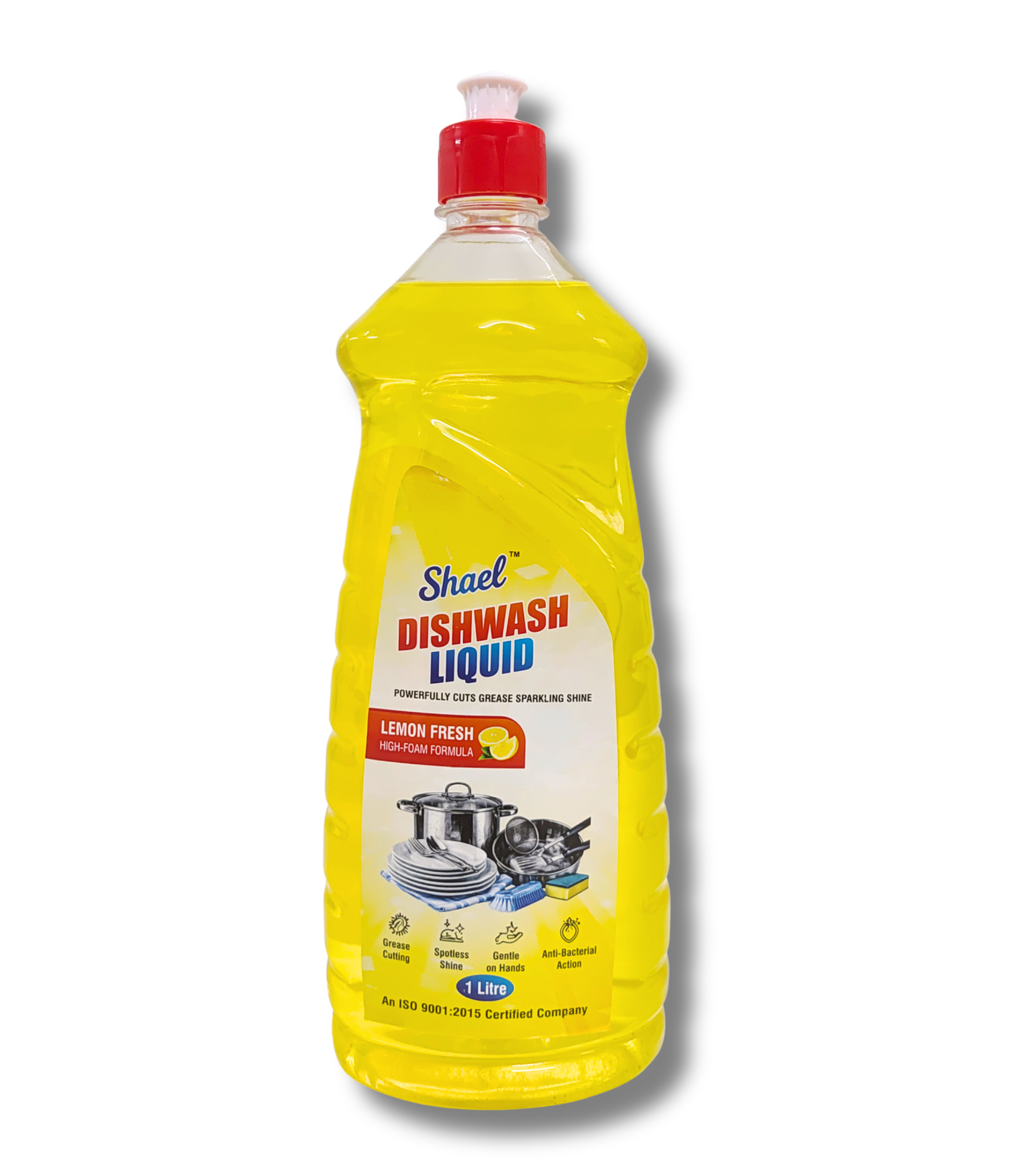 Lemon Dishwash Liquid 1 Litre | Grease-Cutting Dishwashing Liquid for Utensils, Plates, Pots & Pans