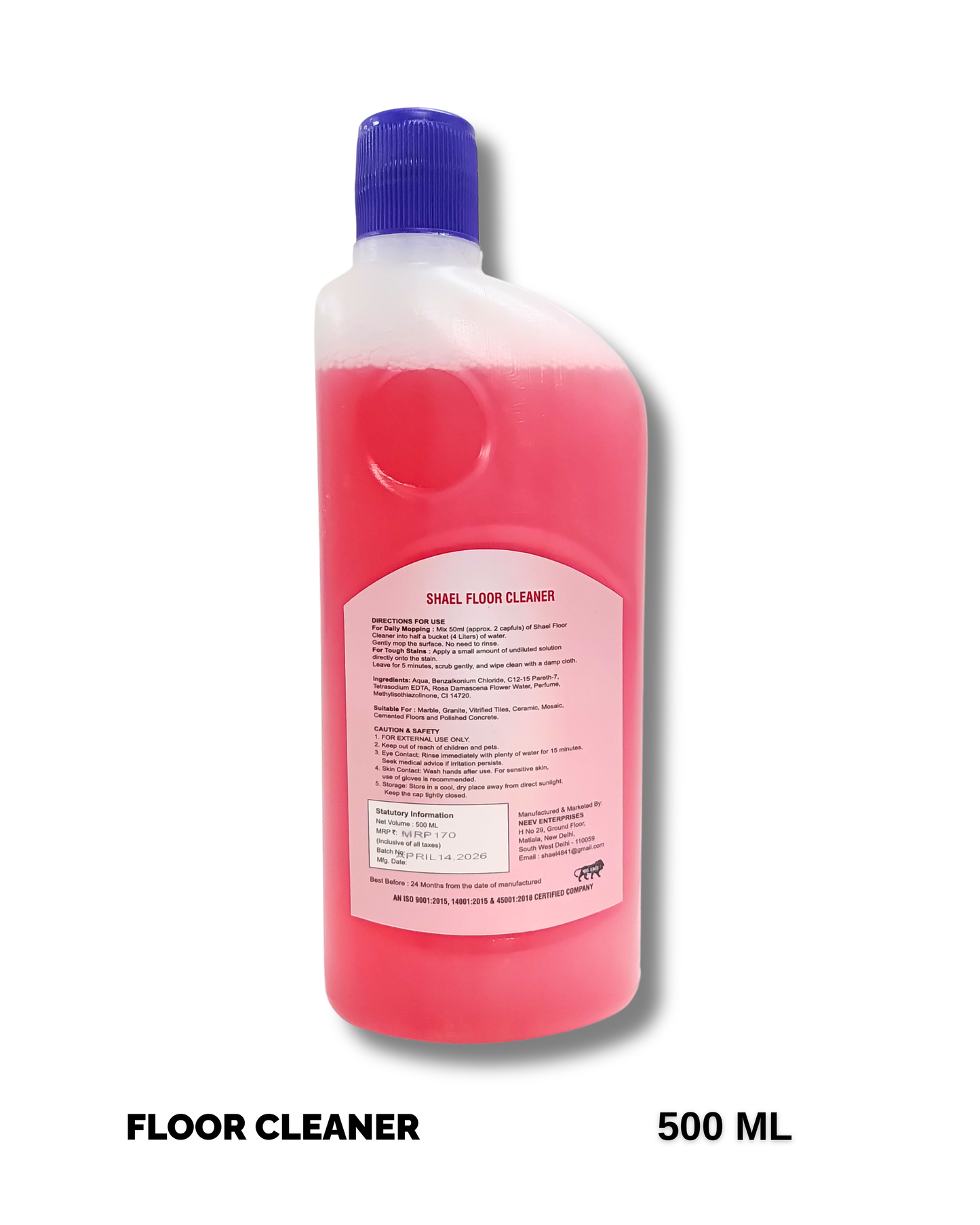 Rose Floor Cleaner 500ml – Long Lasting Floral Fragrance for Multi-Surface Shine