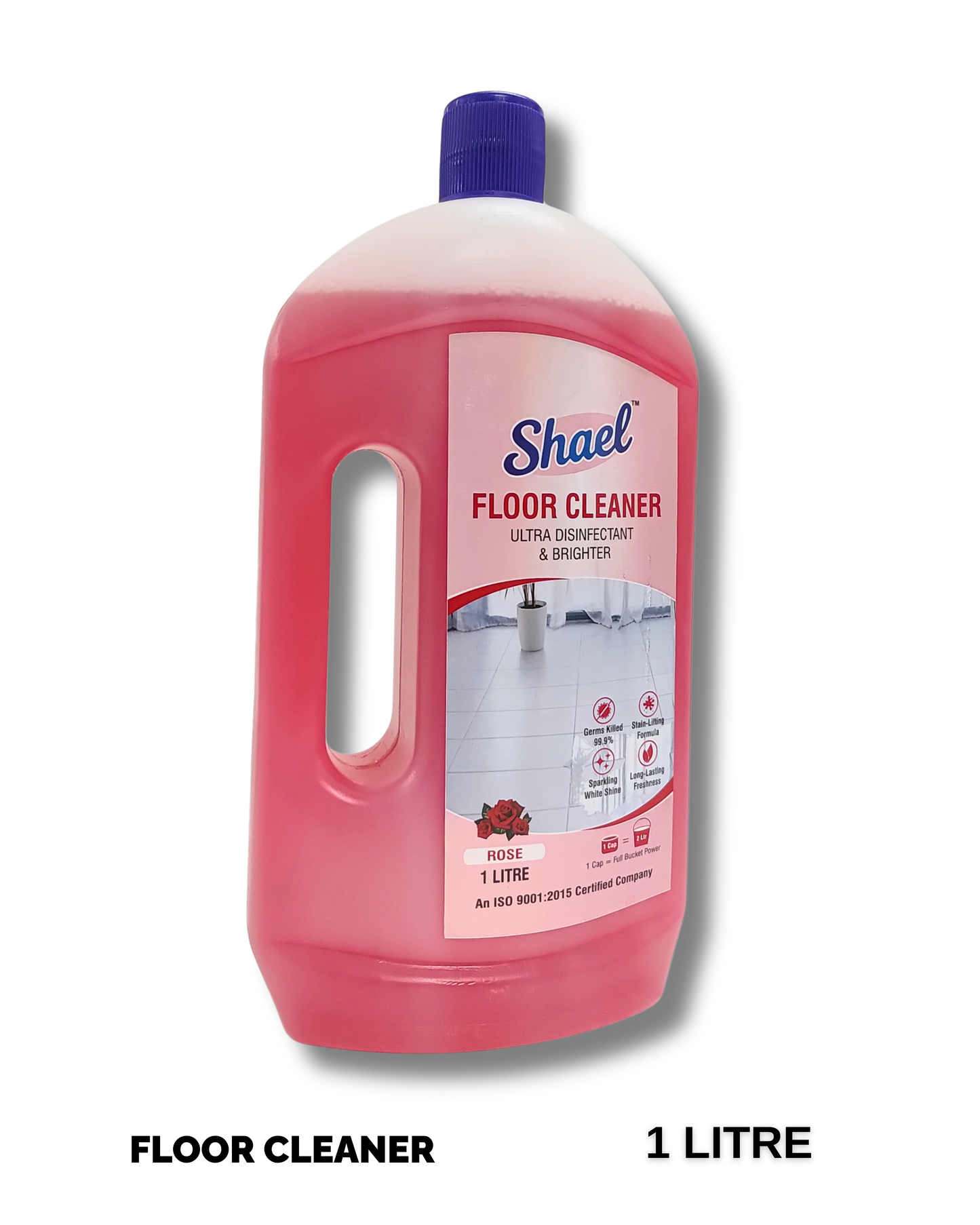 Neem Rose Floor Cleaner 1 Litre | Natural Ayurvedic Disinfectant with Premium Rose Fragrance | Safe for Home, Tiles & Marble