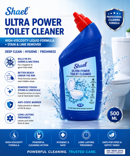 Toilet Cleaner 500ml – Thick Gel Formula for Tough Stains, Limescale & Fresh Fragrance