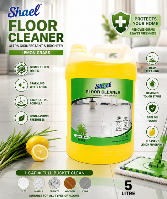 Lemon Floor Cleaner 5 Liter – Fresh Citrus Multi-Surface Liquid for Tile, Marble & Home