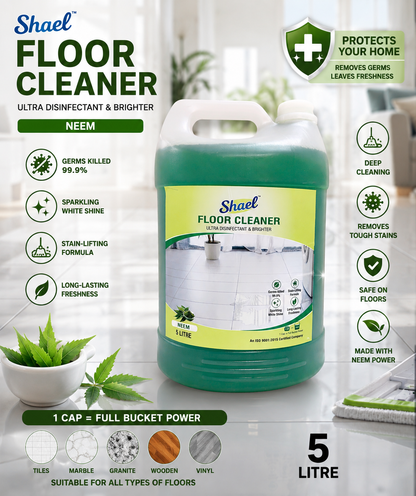 Neem Floor Cleaner 5 Liter – Natural Herbal Multi-Surface Liquid for Tile, Marble & Home