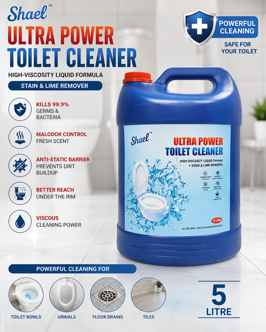 Toilet Cleaner 5 Liter – Bulk Commercial Thick Gel for Tough Stains, Limescale & Bathroom Hygiene
