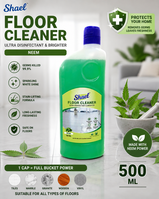 Neem Floor Cleaner 500ml | Natural Ayurvedic Disinfectant for Tiles, Marble & Daily Home Use | Safe for Kids & Pets