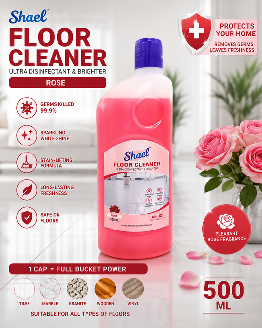 Rose Floor Cleaner 500ml – Long Lasting Floral Fragrance for Multi-Surface Shine