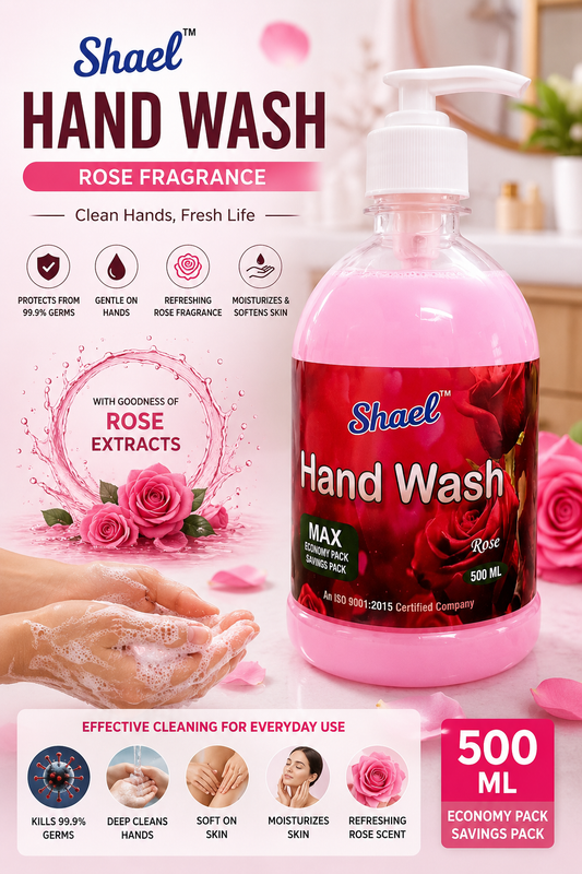 Rose Handwash 500ml | Premium Floral Liquid Hand Wash with Germ Protection | Moisturizing & Skin Brightening