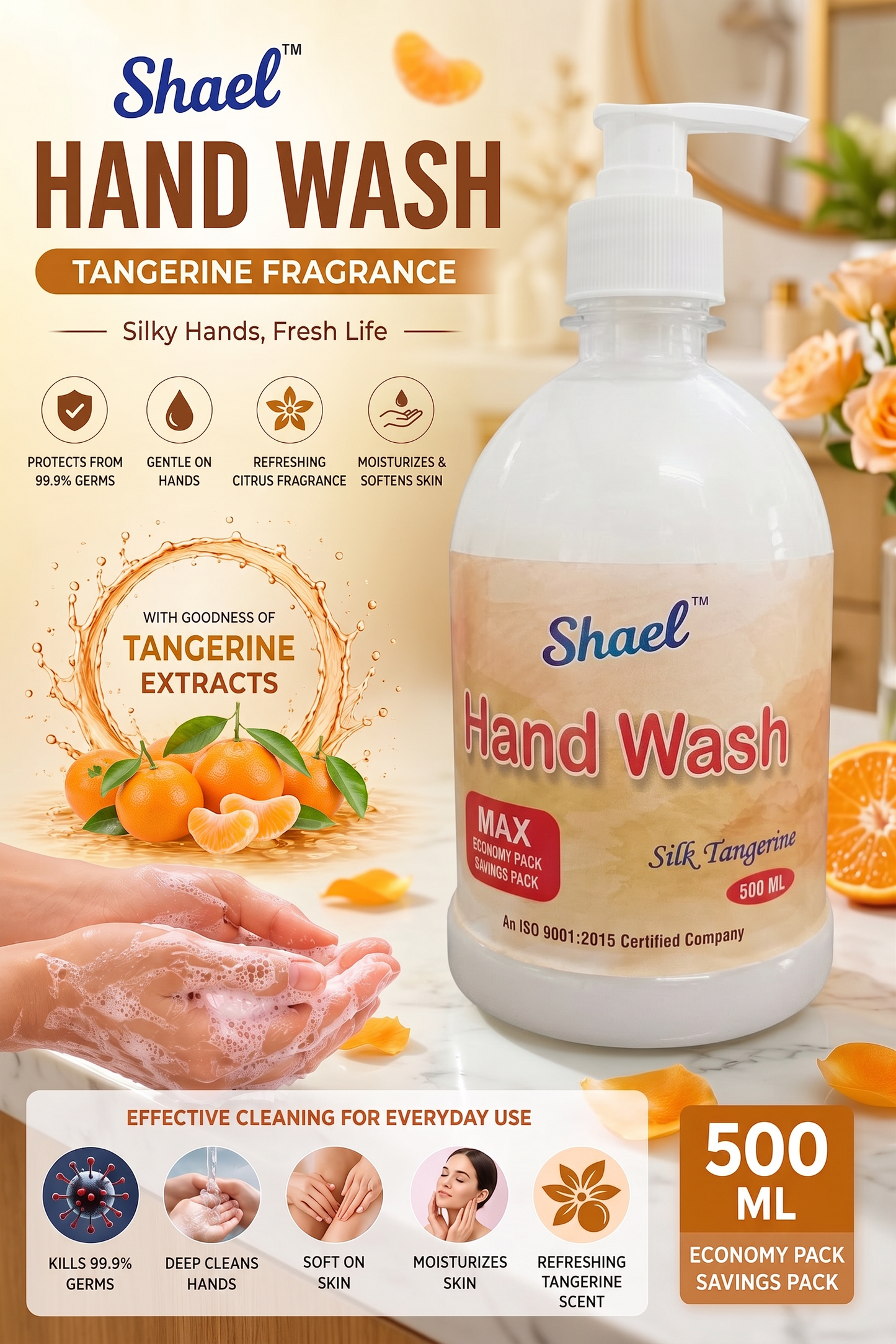 Shael Premium Liquid Hand Wash. Crafted with a unique moisturizing formula, our hand washes are tough on dirt and germs while remaining incredibly gentle on your skin.