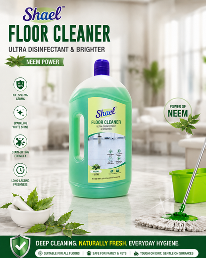 Neem Floor Cleaner 1 Liter – Natural Herbal Multi-Surface Liquid for Tile, Marble & Home
