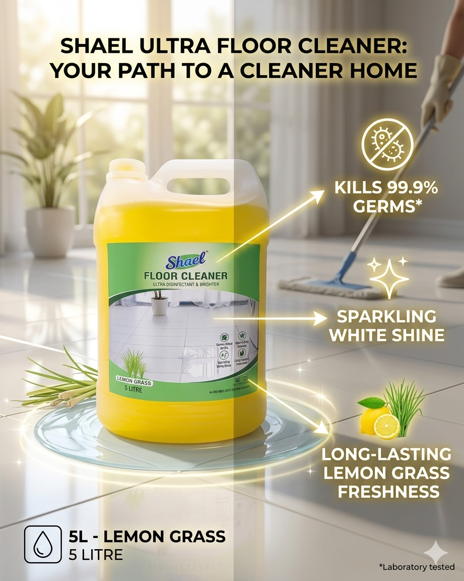 Lemon Floor Cleaner 5 Liter – Fresh Citrus Multi-Surface Liquid for Tile, Marble & Home
