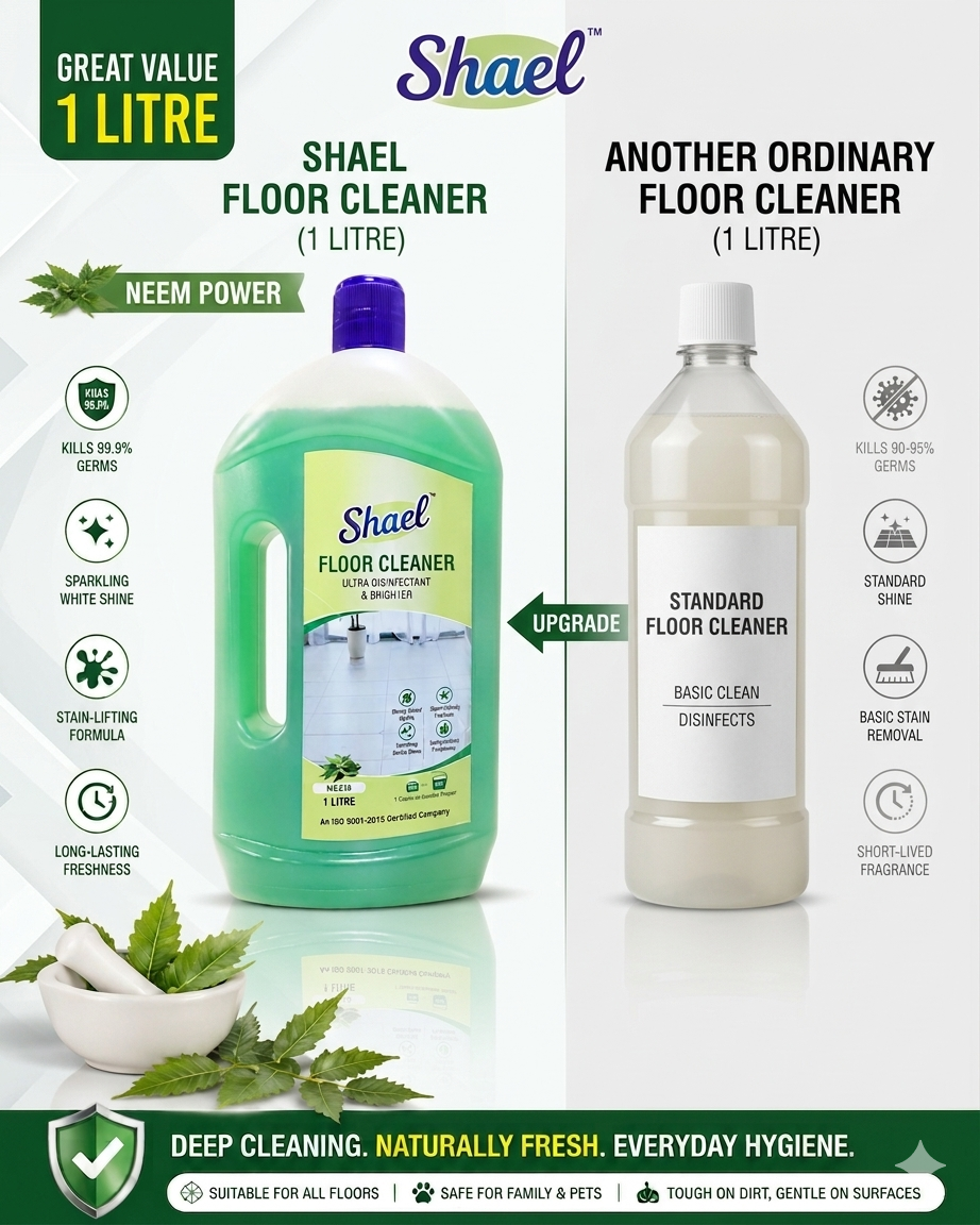 Neem Floor Cleaner 1 Liter – Natural Herbal Multi-Surface Liquid for Tile, Marble & Home