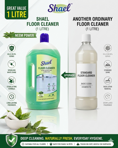 Neem Floor Cleaner 1 Liter – Natural Herbal Multi-Surface Liquid for Tile, Marble & Home