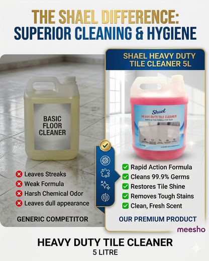 Heavy Duty Tile Cleaner 5 Litre | Professional Stain & Grout Remover for Ceramic, Porcelain & Vitrified Tiles | Bulk Commercial Pack