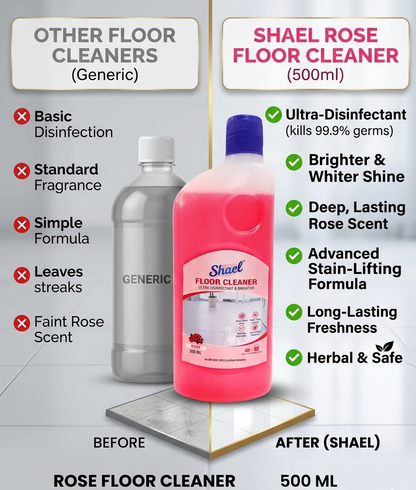 Rose Floor Cleaner 500ml – Long Lasting Floral Fragrance for Multi-Surface Shine