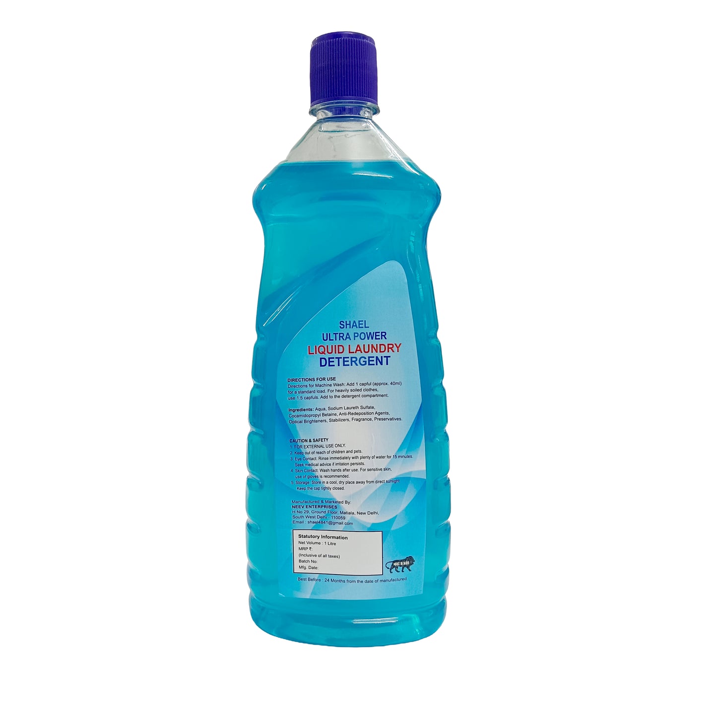 Liquid Laundry Detergent 1 Liter – High Foam Stain Remover with Fresh Scent
