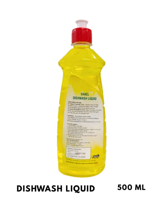Lemon Dishwash Liquid 500ml | Grease-Cutting Utensil Cleaner with Fresh Citrus Fragrance
