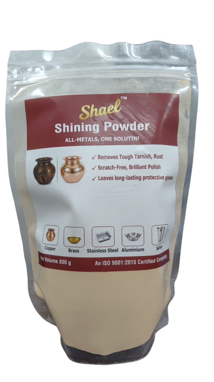 Shining Powder 800 Gram | Family Value Pack Metal Polish for Brass, Copper, Steel, Silver & Aluminum Utensils