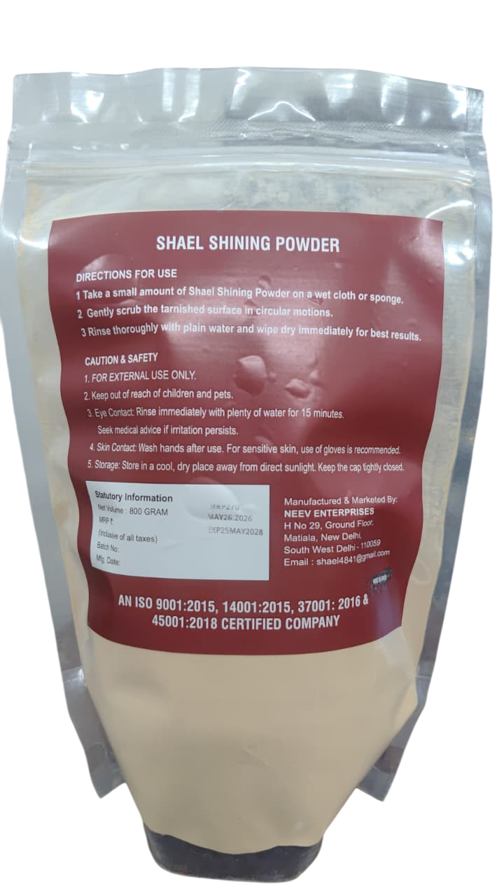 Shining Powder 800 Gram | Family Value Pack Metal Polish for Brass, Copper, Steel, Silver & Aluminum Utensils
