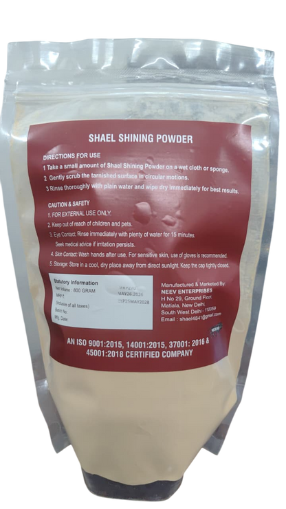 Shining Powder 800 Gram | Family Value Pack Metal Polish for Brass, Copper, Steel, Silver & Aluminum Utensils